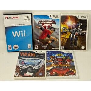 (Lot of 5) Nintendo Wii Games Rated E10 Chaotic Shadow Warriors,Sonic Unleashed,
